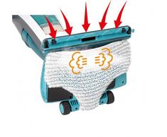 Concept Electrodomésticos 42391177 Paño de Microfibra para Aspirador y Limpiador a Vapor CP3000 3 en 1 Clean, Color Blanco, Sistema de sujeción/extracción fácil, Lavables con Agua