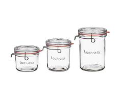 Luigi Bormioli 12400/01 - Tarro de cristal para conservar, servir y almacenar (1 litro)