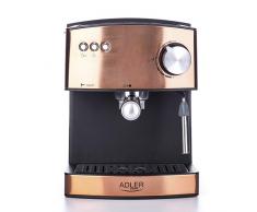 Adler Cafetera Espresso, 850 W, Aluminio, Dorado