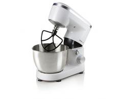 Domo DO9175KR 700W 4L Plata, Color blanco - Robot de cocina (4 L, Plata, Blanco, Giratorio, Acero inoxidable, 700 W, Masa, Mezcla)