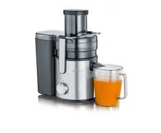 SEVIR ES 3570 Licuadora con recipiente de zumo, 800 W, 1,1 litros, color negro y acero inoxidable