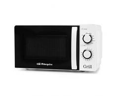 Orbegozo Mig 2130 - Microondas con Grill con 20 Litros de Capacidad, 5 Niveles de Funcionamiento y 3 Funciones Combinadas, Temporizador hasta 30 Minutos, 700-900 W, Blanco