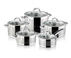 Tescoma BATERIA DE Cocina President, PZS, Acero Inoxidable, Gris, 10 pezzi