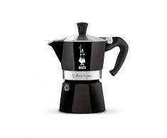 Bialetti Moka Express Cafetera Italiana Espresso, Aluminio, Negro, 1 taza