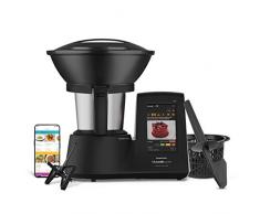 Taurus Mycook Touch Black Edition - Robot de Cocina con wifi, 1600W, 2L, hasta 140º, multifunción, miles de recetas gratuitas e ilimitadas, app mycook, conectividad con tu smartphone, Vaporera, Negro