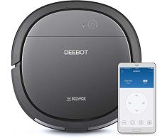 Ecovacs OZMO Slim10 - Robot Aspirador 4 en 1: barre, aspira, pasa mopa y friega, navegación inteligente, control por App, Wifi, 4 modos de limpieza, diseño ultrafino, suelo duro, Gris