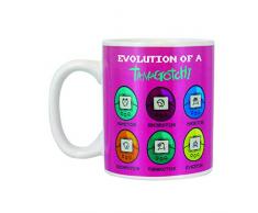 Paladone 3C2E4B5A01 Tamagotchi Calor, Sensible a Bebidas diseño Cuando se calienta, Taza de té de café Que Cambia de Color mágico, 300 milliliters, cerámica