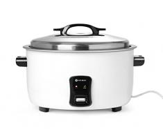 HENDI Arrocera con función de mantenimiento en caliente, 50 tazas de arroz seco, vaso medidor y cuchara de arroz, 230 V, 2900 W, 495 x 365 mm, aluminio, 10 L