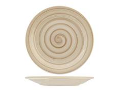 H&H 825910 Rubens - Juego de 12 platos llanos, cerámica, gris, 26 cm