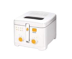 MPM MFR-08 Freidora Eléctrica Compacta, 2,5 Litros Cubeta Desmontable Antiadherente, Regulador de Temperatura hasta 190°C, Libre de BPA, Fácil Limpieza, 1800W