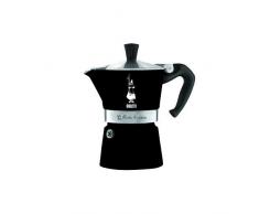 Bialetti Moka Express Cafetera Italiana Espresso, Aluminio, Negro, 6 Tazas