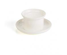 Kimmel 21-000-2301 - Huevera con plato (2 unidades, plástico), color blanco