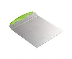 Relaxdays Elevador de pasteles, Utensilio de cocina, Pala de bizcocho, XL, Con mango, Acero inoxidable, 20 x 24 cm