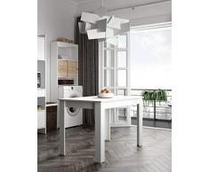 Temahome 2280A2121X00 - Mesa para comedor (110 x 70 x 73,4 cm), color blanco