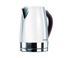 MPM MCZ-58 Hervidor de Agua Eléctrico Inalámbrico de Acero Inoxidable, 1,7 Litros, 2200W, Libre de BPA, Blanco
