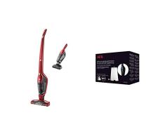 AEG CX7 Flexibility Animal Aspiradora Escoba 2 en 1 con Batería de Litio TurboPower HD Especial Pelo de Mascota, Rojo Chile + AEG AEF150 Pack de 2 Filtros Extra