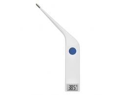 TFA Dostmann Termómetro veterinario digital VET 112, 15.2019, medición de fiebre en animales grandes, IP67 impermeable, con memoria de medición, color blanco