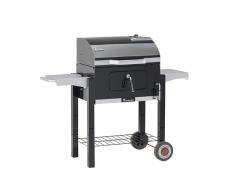 LANDMANN 31401 Parrilla Carbón vegetal - Barbacoa (Carro, Aluminio, Negro, Rectangular, hierro fundido, Esmaltado)