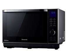 Panasonic NN-DS596 - Microondas Horno con Grill Combinado (1000 W, 27 L, 6 niveles, Inverter, Grill 1200 W, 23 modos, recubrimiento antiadherente sin plato) Negro