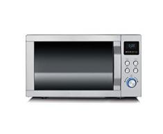 Severin MW 7754 - Microondas con grill y función de aire ultra caliente, 900 W, acero inoxidable