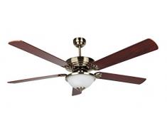 Orbegozo CP 80142 Ventilador de techo con mando a distancia, 5 palas reversibles, 142 cm de diÃ¡metro, potencia 70 W, luz, 3 velocidades