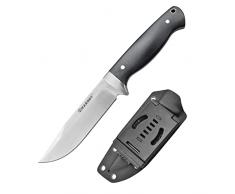 HARNDS Defender D2, Cuchillo de Caza de Hoja Fija de Acero de Espiga Completa para Acampar al Aire Libre, Cuchillo de Hoja Fija de Supervivencia Bushcraft (G10 Griff+Kydex Scheid)