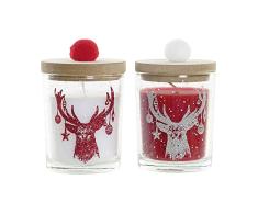 Vela DKD Home Decor Navidad Reno (7 x 7 x 11 cm) (2 pcs)