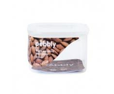 Pebbly Caja de almacenaje cuadrada alta de vidrio/vidrio - 500 ml