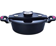 Olla Express Grande Antiadherente de Cocción Lenta 5L - Olla con Limitador de Presión Baja Hasta 8 Comensales - Olla Rápida 105°C Compatible con Cocina de Gas, Eléctrica, Inducción | GT LifeStyle