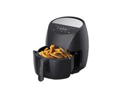 PRIXTON Cook Organics Compact - Freidora sin Aceite de Aire Caliente / Air Fryer Capacidad 3,7 litros Pantalla LED Táctil Potencia 1400 W 8 Programas Predeterminados Tiempo y Temperatura Ajustables