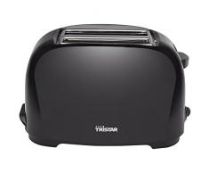 Tristar BR-1025 Tostadora para 2 rebanadas de Pan, 800 W, 6 ajustes de Tostado, Bandeja para Migas extraíble, Plástico, 2 Ranuras, Negro