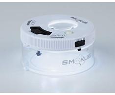 Smokus Focus 19422 Mokus Focus Jetpack - Recipiente hermético con lupa y luz LED, color blanco