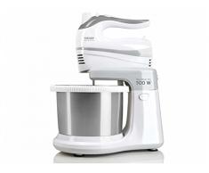 HAEGER MAX Mixer Pro - Batidora Amasadora con Bol, 500W, Bol Auto-Giratorio INOX, 3L, 2 Pares de Varillas para Batir y Amasar de 20cm