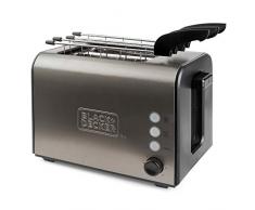 Black+Decker BXTOA900E Tostadora, 900 W, Acero Inoxidable, Inox