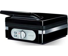 MPM MGO-24 Gofrera Profesional para 2 gofres Belgas Gruesos, Placas Antiadherente, Temperatura automática, Negra, 1400W