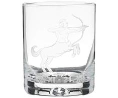 Crystaljulia 05920 - Vaso de whisky con grabado Zodiak, 250 ml