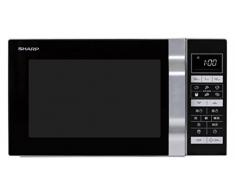 Sharp Home Appliances R860S Encimera - Microondas (Encimera, Microondas combinado, 25 L, 900 W, Tocar, Plata)