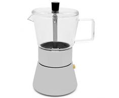 Leopold Vienna Cafetera espresso de inducción de acero inoxidable con filtro de acero inoxidable para 4 tazas de café expreso – para disfrutar mejor del café
