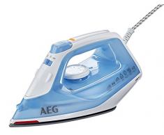 AEG DB1730 Plancha Gran Precisión, Golpe 80g, Vapor Continuo de 0 a 30g/min, Depósito de 250ml, Suela Cerámica, Especial Prendas Delicadas, Sistema Antical, 2.3 W, plástico, Azul