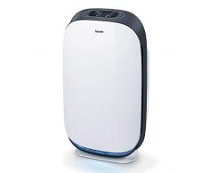 Beurer LR500 - Purificador de Aire con Bluetooth-Wifi, limpieza mediante filtrado 3 capas, luz ultravioleta, espacios 35-100 M2, 4 nivels y función turbo, color blanco negro