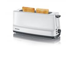 Severin AT 2232 Tostadora Automática, 1 Ranura Larga, Hasta 2 Rebanadas de Pan, 800 W, Blanco