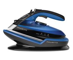 Rowenta DE5010D1 Freemove Plancha de vapor sin cable con golpe de vapor 115 g/min, 2400 W, 250 ml, suela Microsteam 400 láser, Azul/Negro