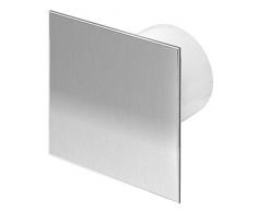 plumbing4home Ventilador de pared (100 mm, con placa de acero inoxidable)