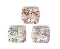 Caja-Joyero DKD Home Decor Espejo Bicicleta Poliéster Poliuretano Shabby Chic (13.5 x 13.5 x 7 cm) (3 pcs)