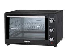 Mesko MS 6021 Horno Eléctrico de Sobremesa 66 Litros, Selector de Temperatura hasta 230ºC, Termostato, Temporizador 60 Minutos, Acero Inoxidable, Negr