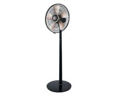 Ardes AR5D41PRB ELDORADO 41PRB Ventilador de pie 5 aspas 40 cm Dorado 3 niveles de velocidad oscilación automática mando a distancia y temporizador detalles dorados, negro/dorado