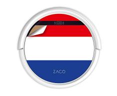 ZACO V5sPro Robot Aspirador y fregasuelos, aspirar y Fregar hasta 180m2, para Suelos Duros, Madera, parquet y alfombras, sin Bolsa, Mando a Distancia, 300ml, para pelos de Mascotas, Bandera Holandesa