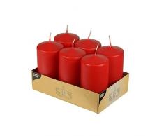 6 velas de pilar de 60 mm de diámetro · 115 mm rojo PS17997