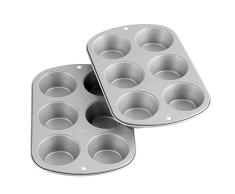 Wilton - Molde para magdalenas Recipe Right, antiadherente 6 tazas Standard Cupcake 6 holes x 2 Surtidos.