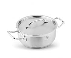 BOJ Olla con tapa BaterÃa de Cocina PREMIUM - Acero Inoxidable (20 x 11 cms)